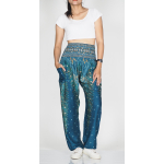 Harembroek Large Veer groen/blauw